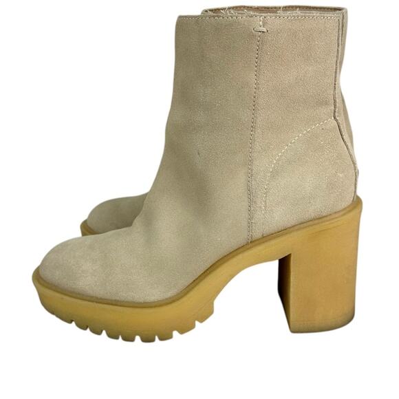 Dolce Vita Calea Dune Suede Heeled Boot Tan Size 7.5 - Picture 4 of 10